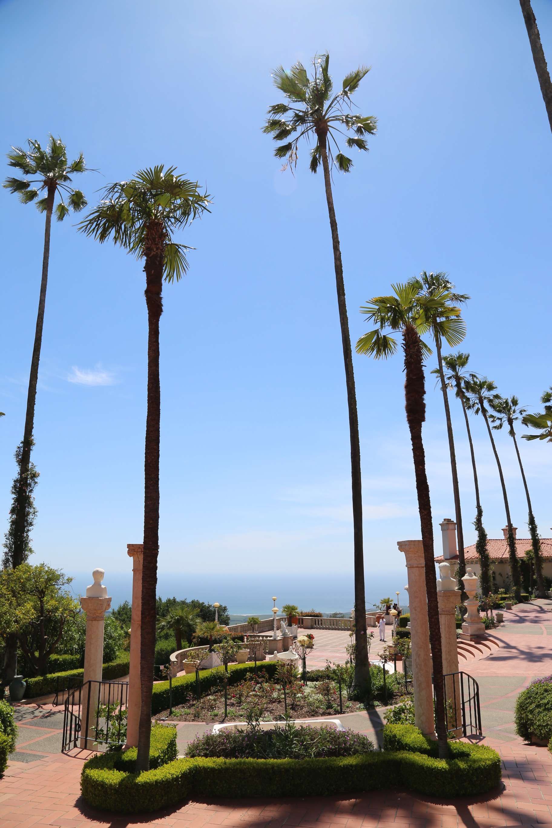 Julia Morgan took everything into account when building Hearst's dream. Here, she makes a wonderful view magnificent with artful framing and design.