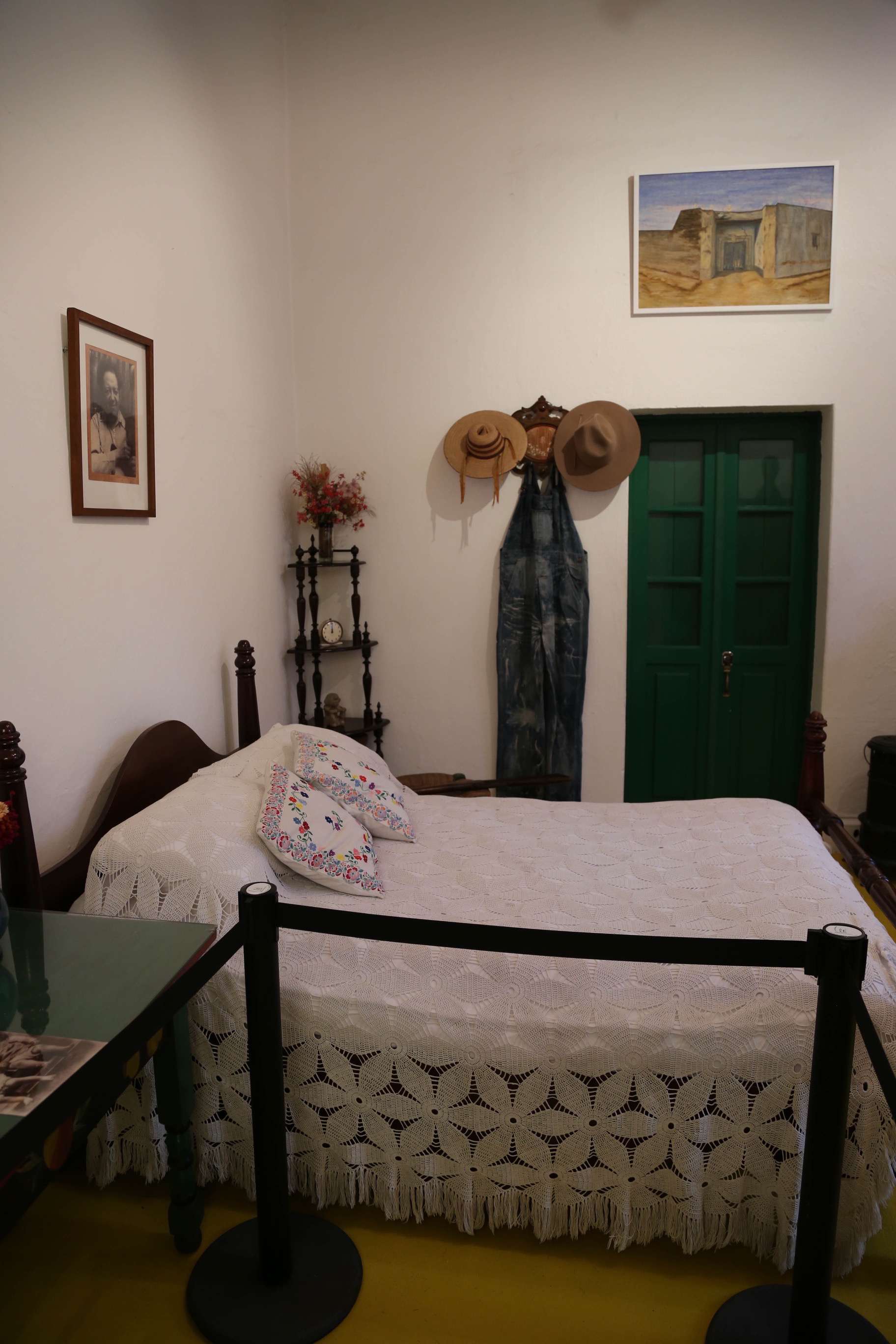 While living at Casa Azul, Leon Trotsky slept in the bed in this room.